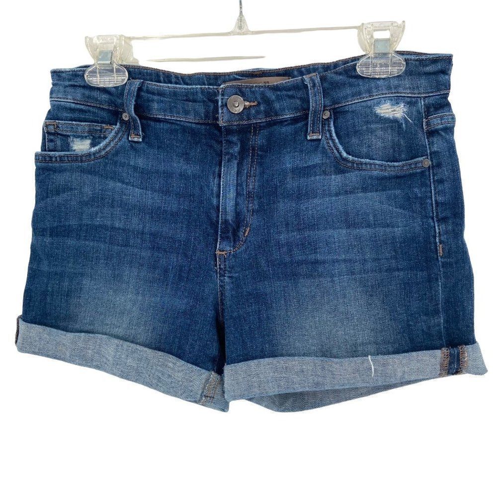 Joes Regina Cuff Denim Shorts Size 26‎ Medium Wash